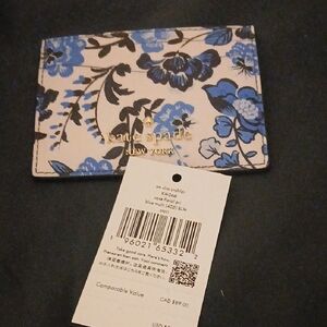 Kate Spade White and Blue Floral Card Holder